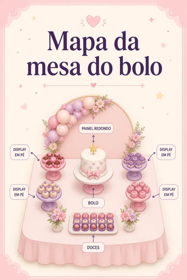 Mapa da mesa do bolo